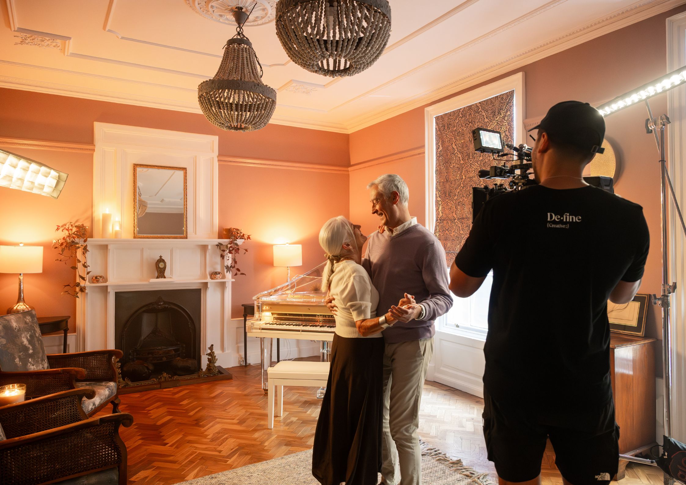 Actors dancing on set of The Ultimate Gift by Edelweiss Pianos