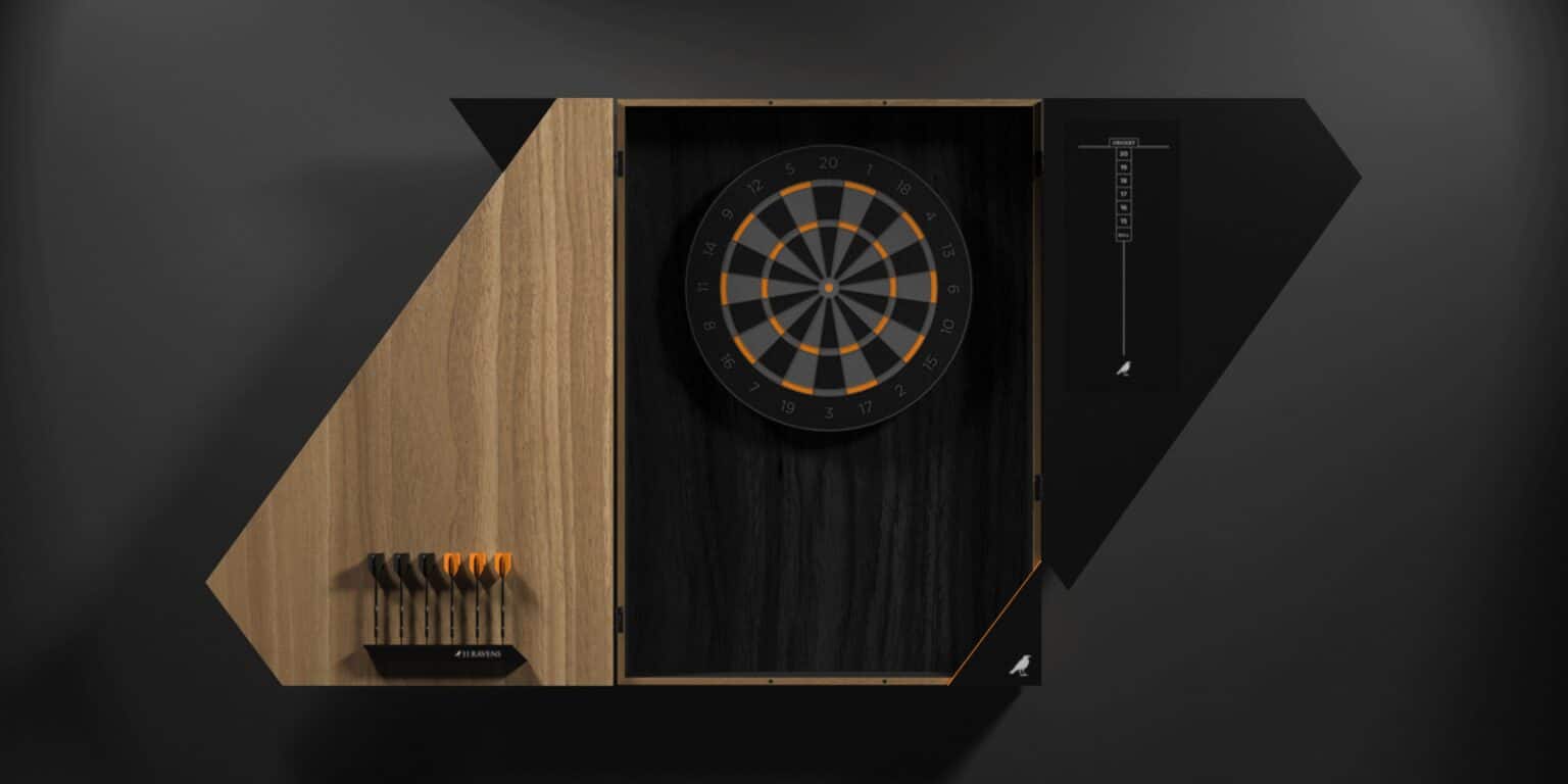 Custom dart board by 11 Ravens Los Angeles