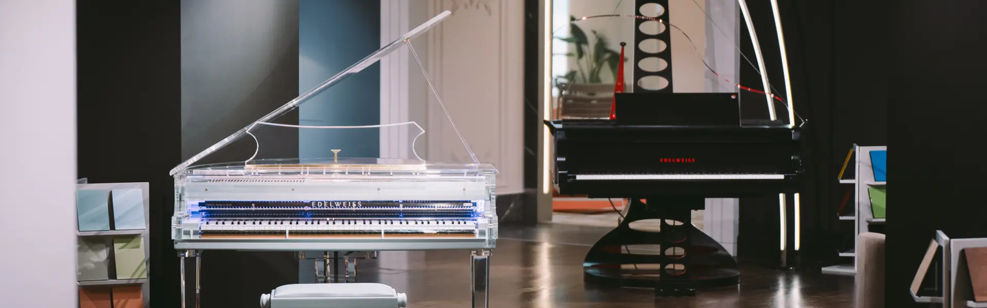 Banner Image of Edelweiss Pianos Showroom in Harrods