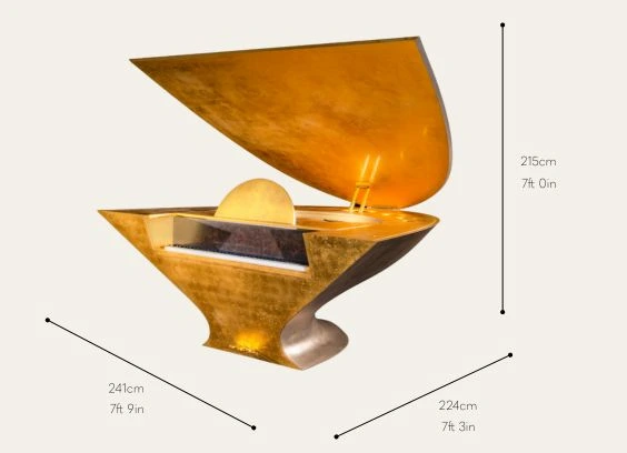 Dimensions of The Silex by Edelweiss Pianos