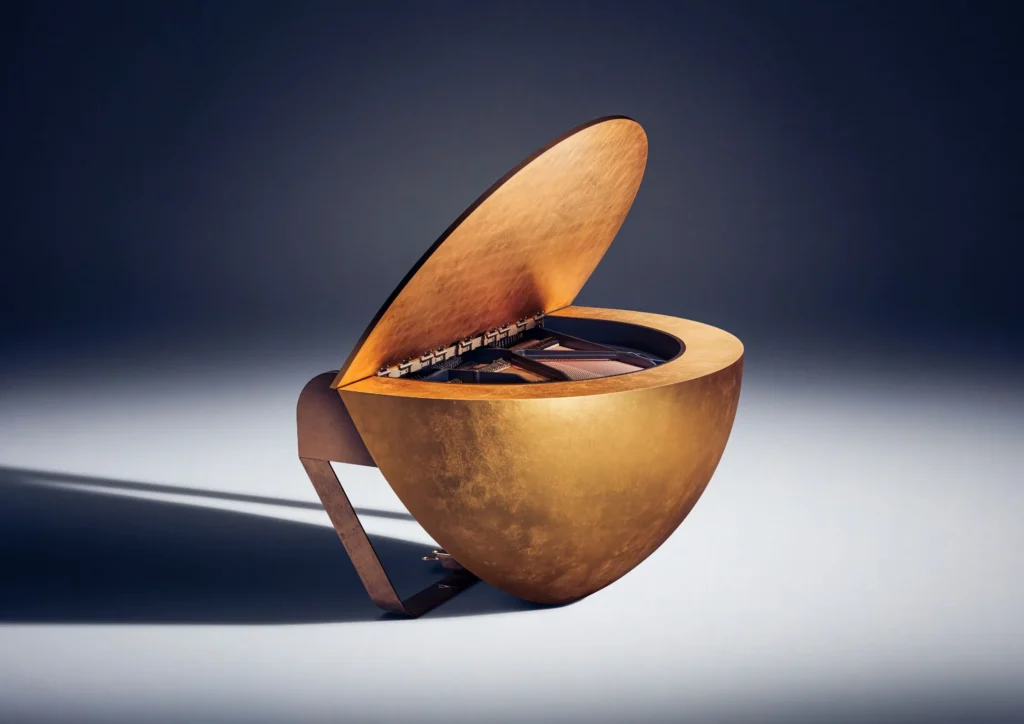 The Solis by Edelweiss Pianos - back view